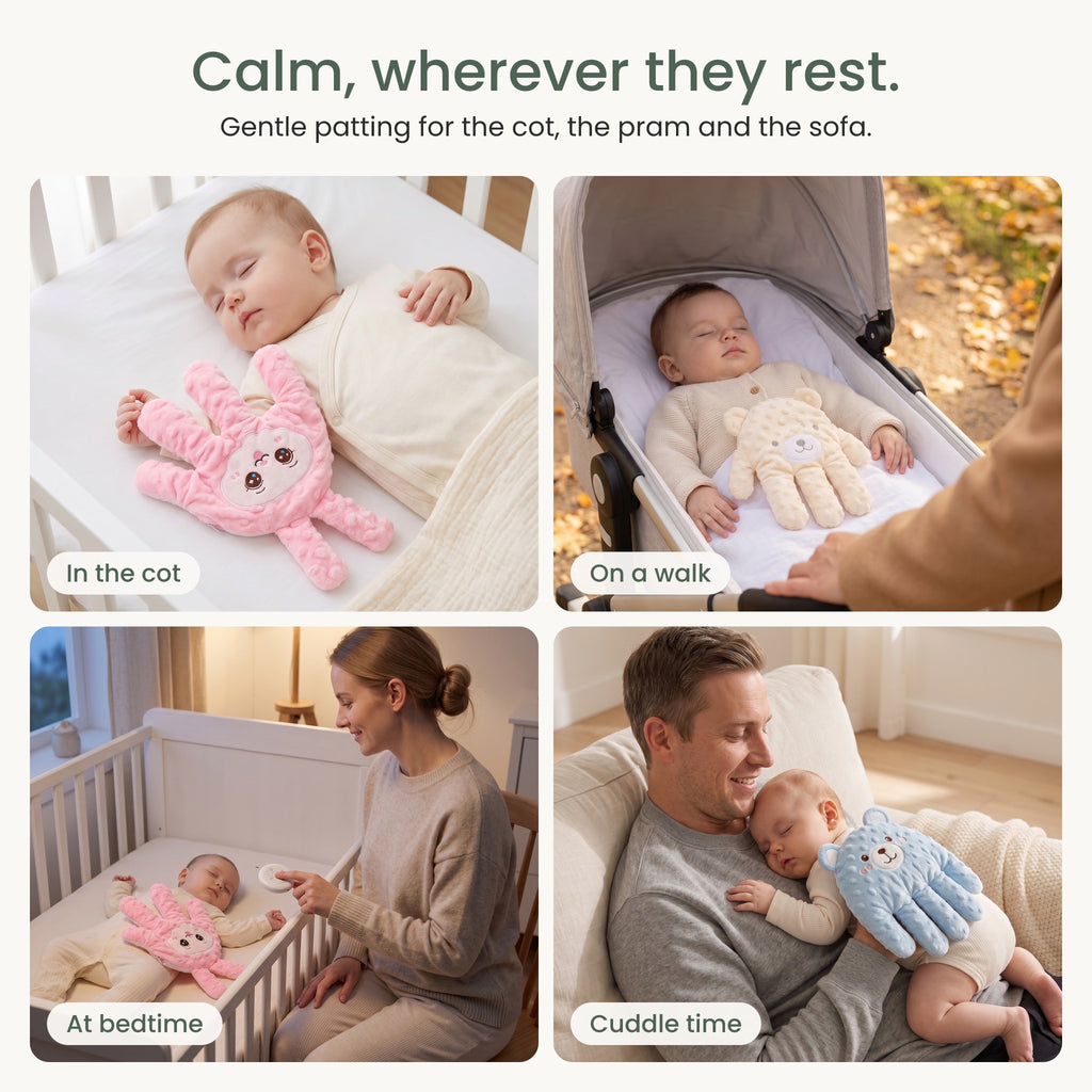 Calm wherever they rest: in the cot, on a walk, at bedtime and at cuddle time