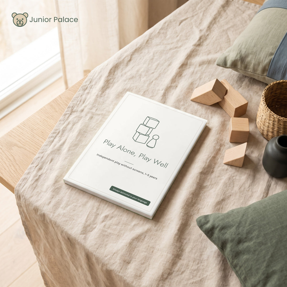 Play Alone, Play Well e-book cover mockup, always delivered in your language