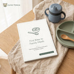 First Bites to Family Meals e-book cover mockup, always delivered in your language