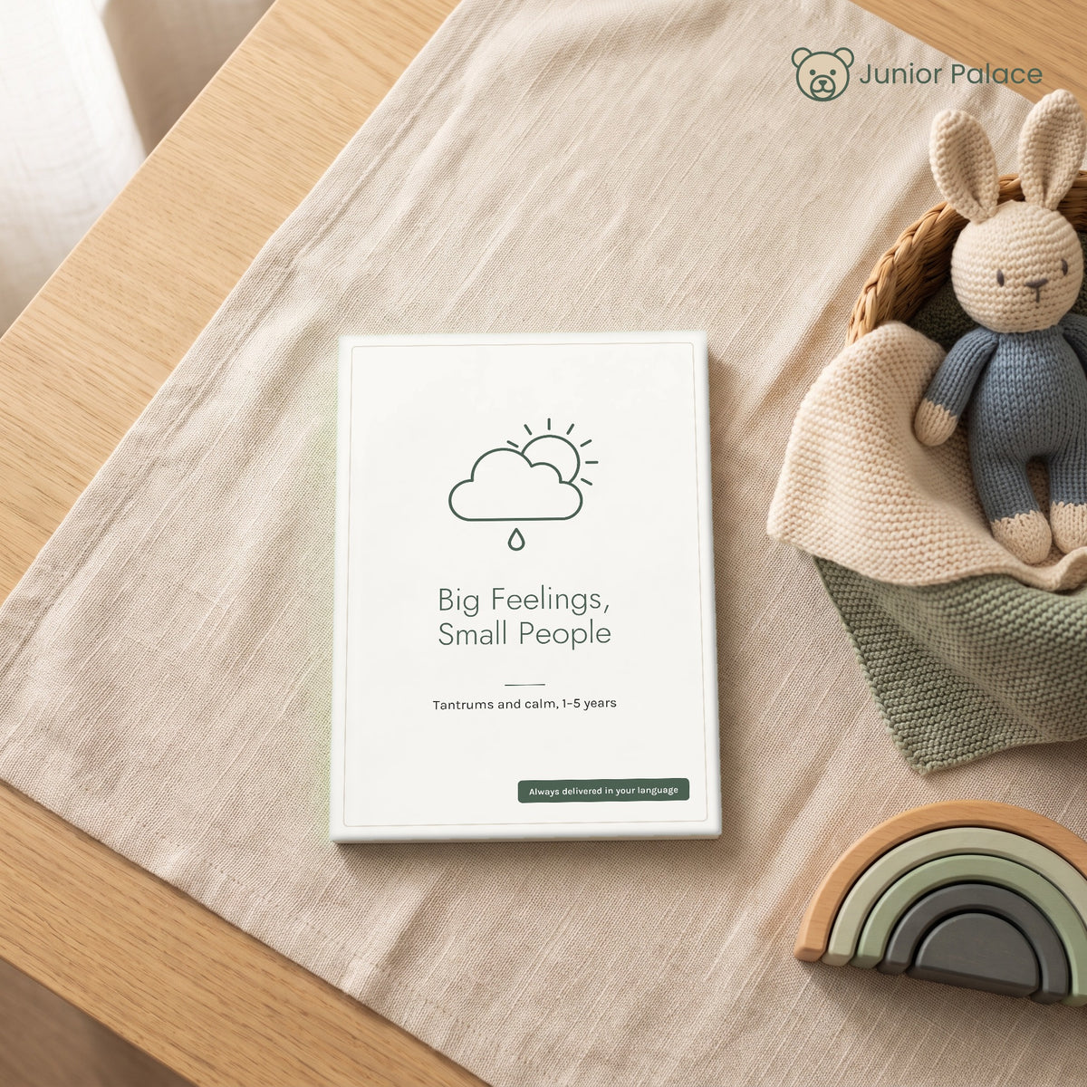 Big Feelings, Small People e-book cover mockup, always delivered in your language