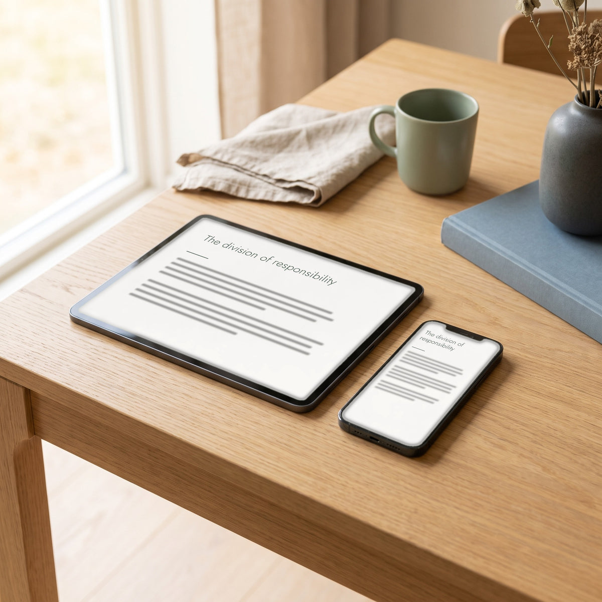 First Bites to Family Meals e-book shown on a tablet and a phone