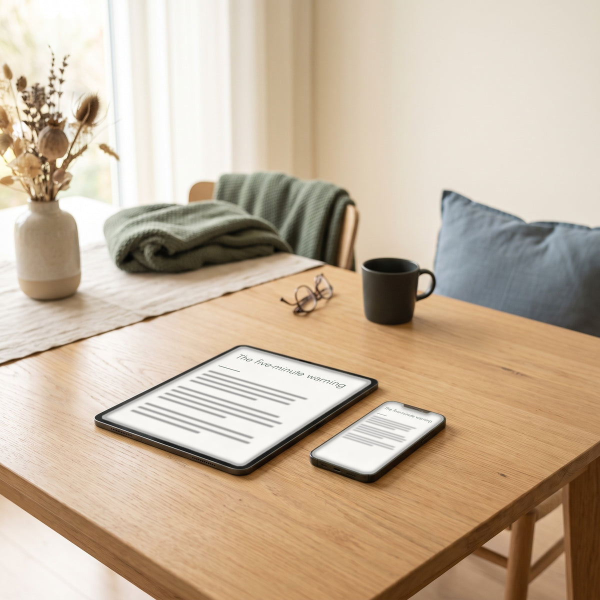 Less Screen, More Play e-book shown on a tablet and a phone