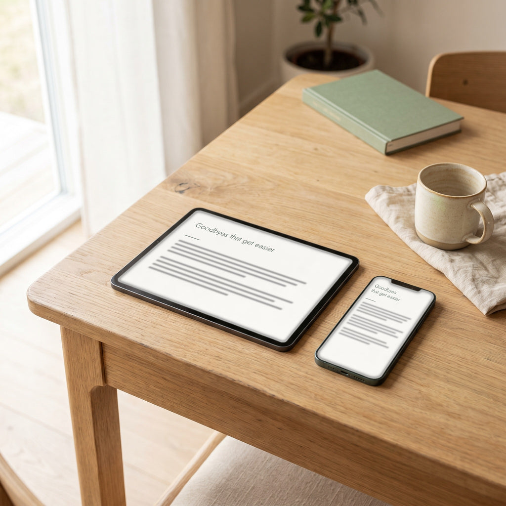 Ready for School e-book shown on a tablet and a phone