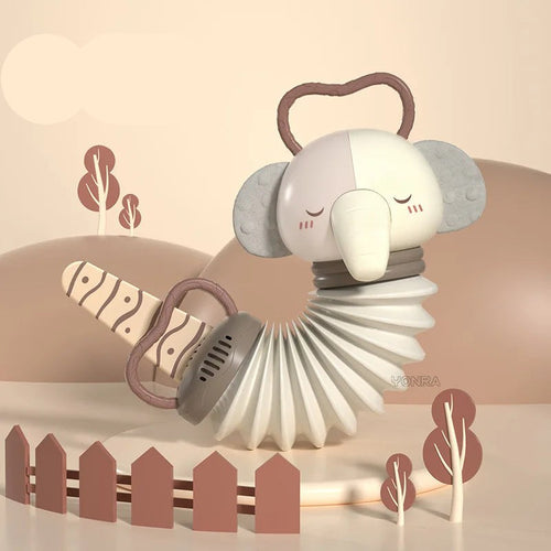 2-in-1 Accordion and Rattle - Animal Shaped