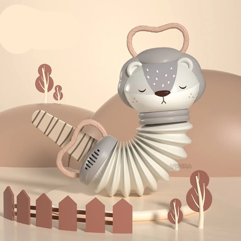 2-in-1 Accordion and Rattle - Animal Shaped