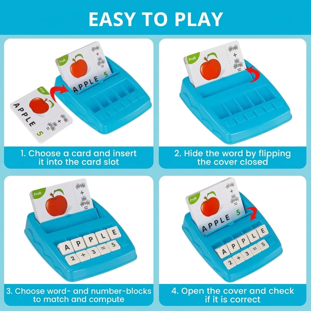 Set 2 en 1 con tarjetas del alfabeto y los números