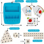 Set 2 en 1 con tarjetas del alfabeto y los números