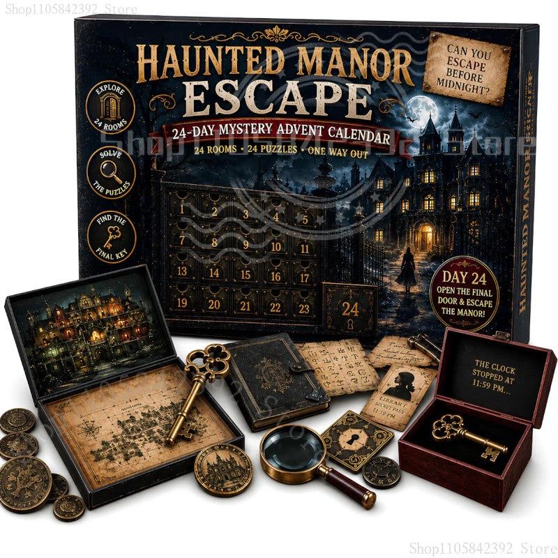 24-Day Mystery Adventure Advent Calendar - Escape Room Puzzle Game