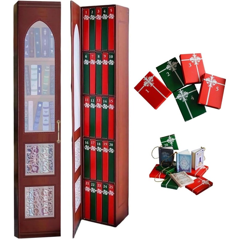 25-Day Mini Book Advent Calendar - Bookshelf Style