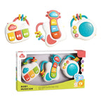 3-Piece Baby Musical Toy Set - Piano, Guitar and Hand Drum