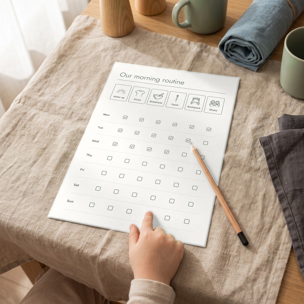 Printable from Ready for School: Our morning routine