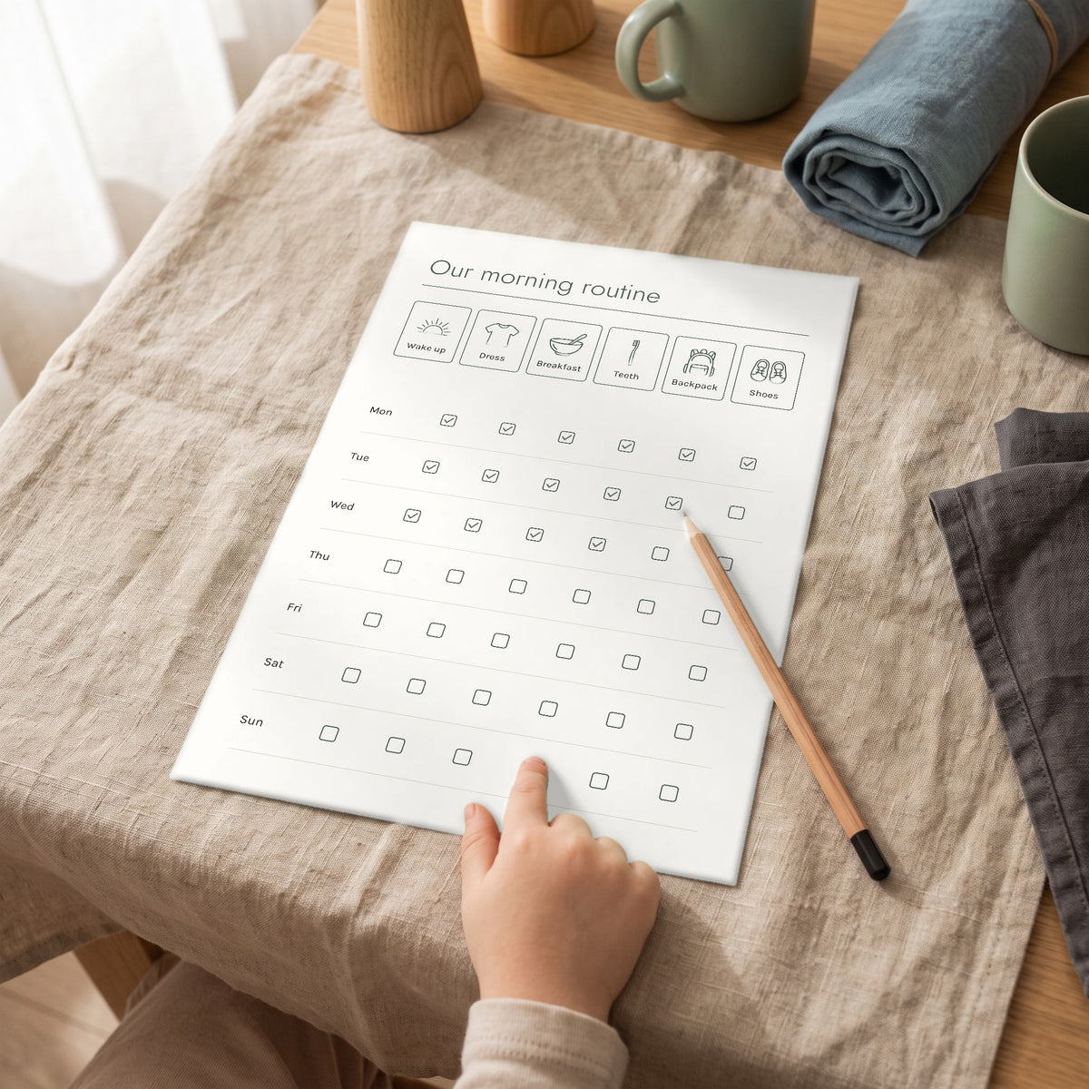 Printable from Ready for School: Our morning routine