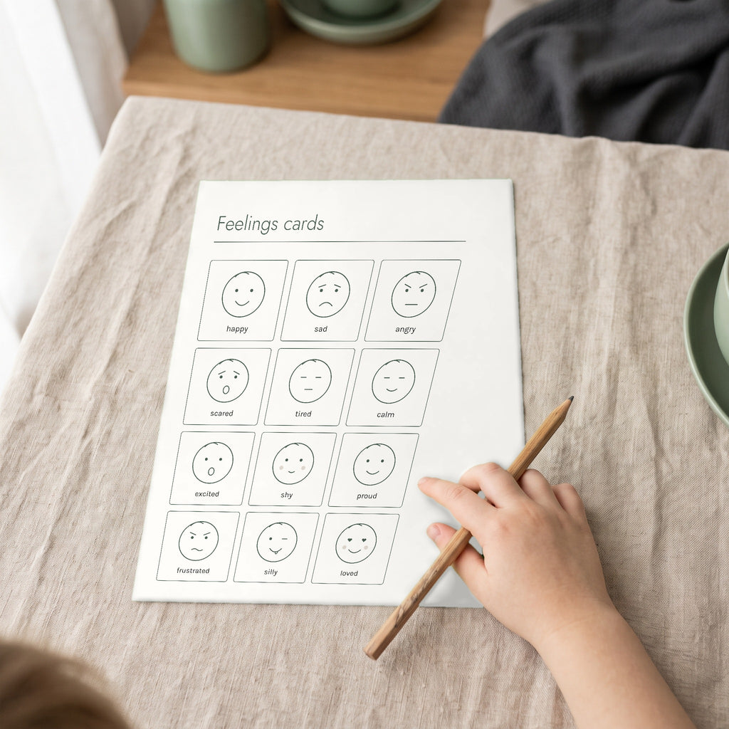 Printable from Big Feelings, Small People: Feelings cards