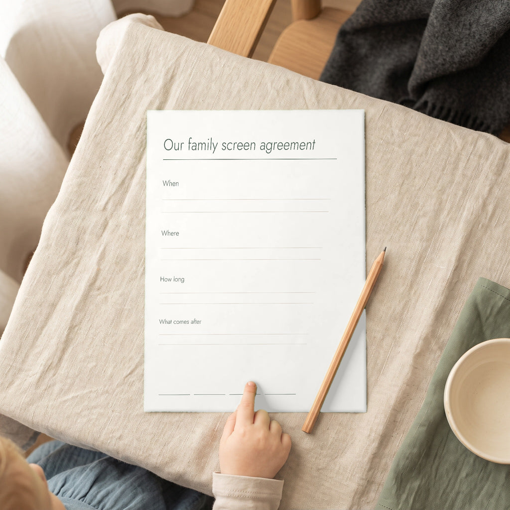 Printable from Less Screen, More Play: Our family screen agreement