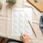 Printable from The First Year, Month by Month: Monthly play checklist