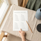 Printable from Montessori at Home: Home checklist, room by room