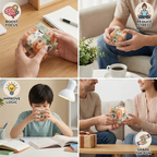 Cubo labirinto 3D con percorso interno per la pallina