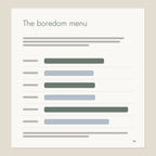 Inside page from Less Screen, More Play: The boredom menu