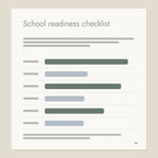 Inside page from Ready for School: School readiness checklist