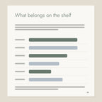 Inside page from Montessori at Home: What belongs on the shelf