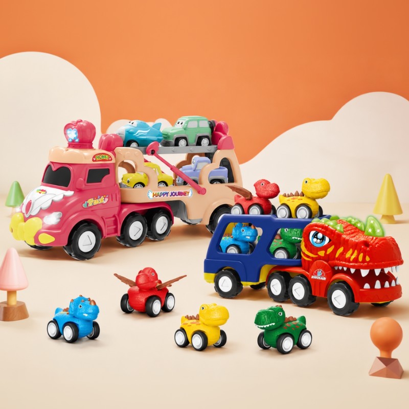 5-in-1 Play Set - Dinosaur Truck with Mini Vehicles