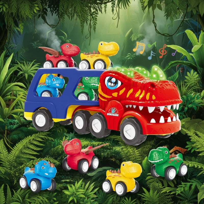 5-in-1 Play Set - Dinosaur Truck with Mini Vehicles