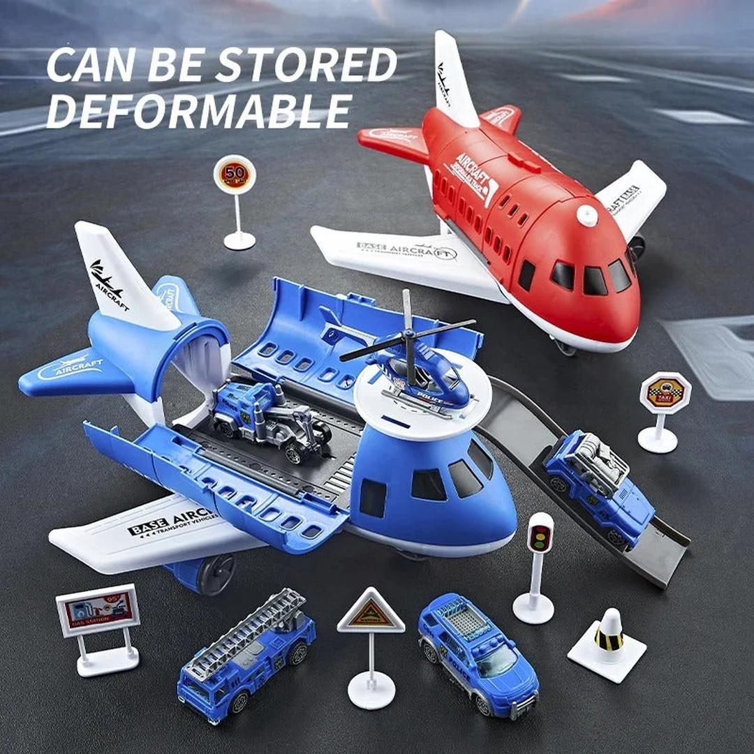 Aircraft Play Set with Vehicles and Accessories