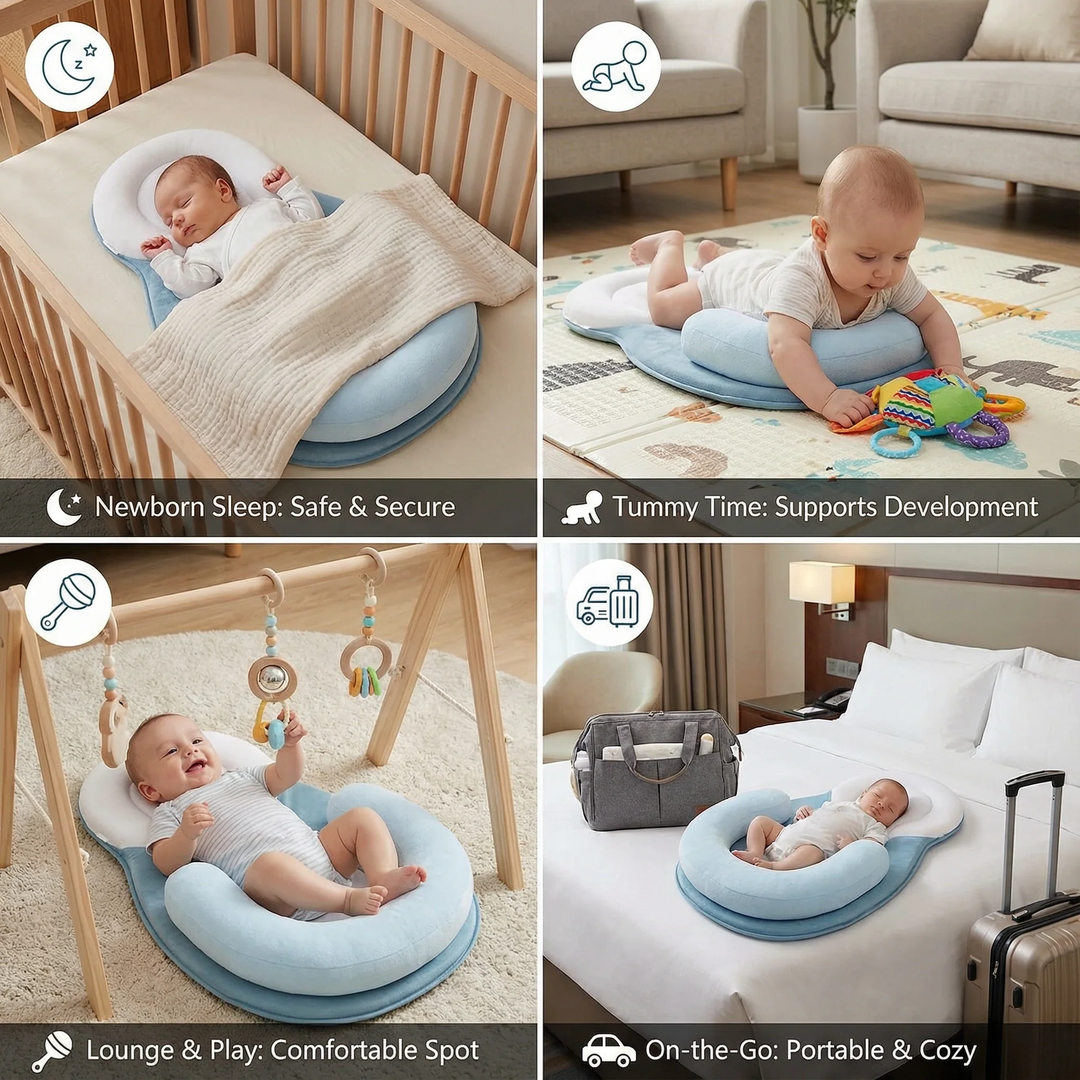 Baby Lounger Cushion with Raised Edges
