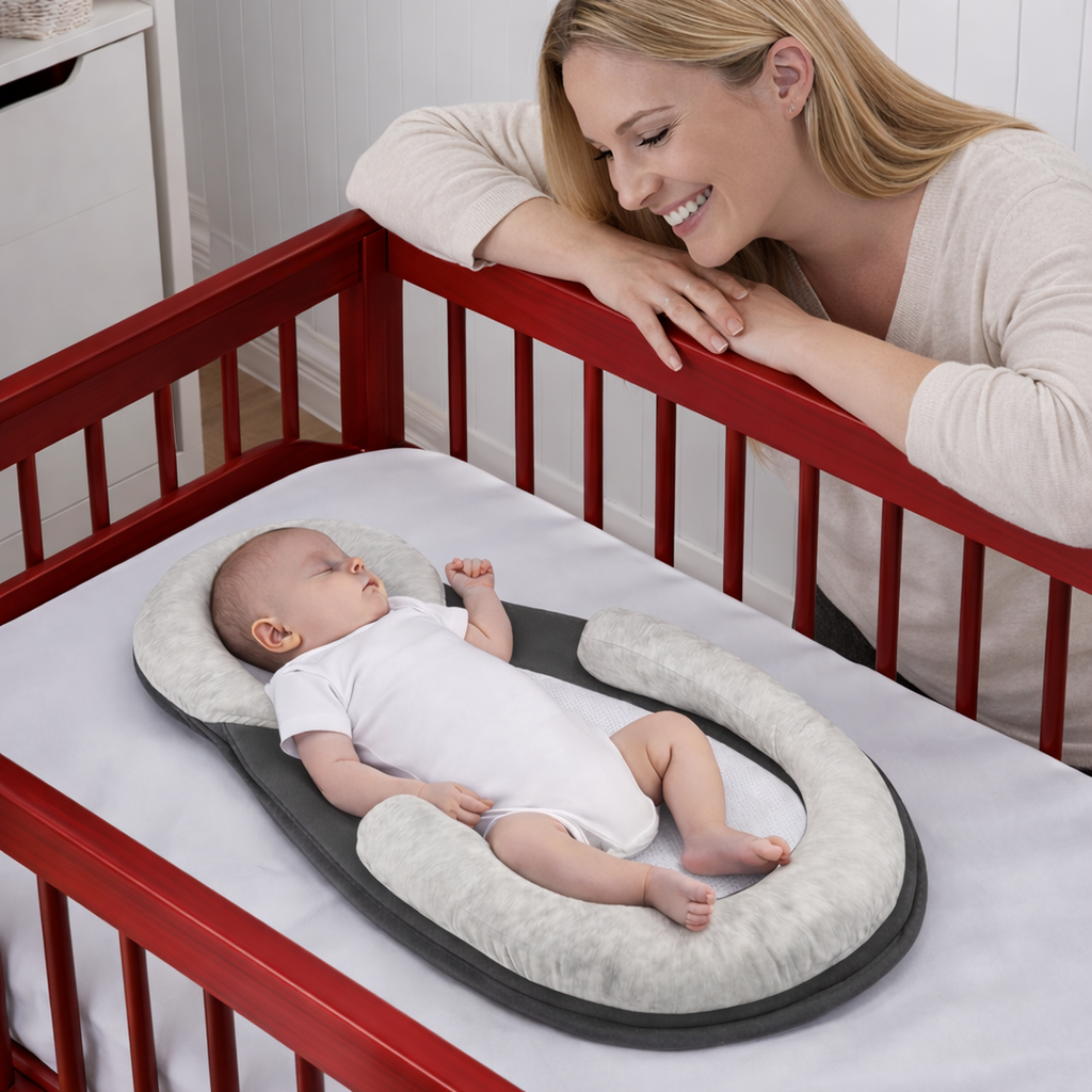 Baby Lounger Cushion with Raised Edges