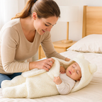 Manta envolvente para bebé con capucha: saco de dormir suave para recién nacidos
