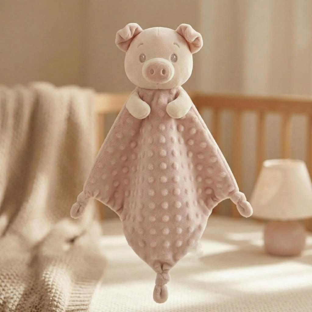 Baby tæppe med plysdyrehoved