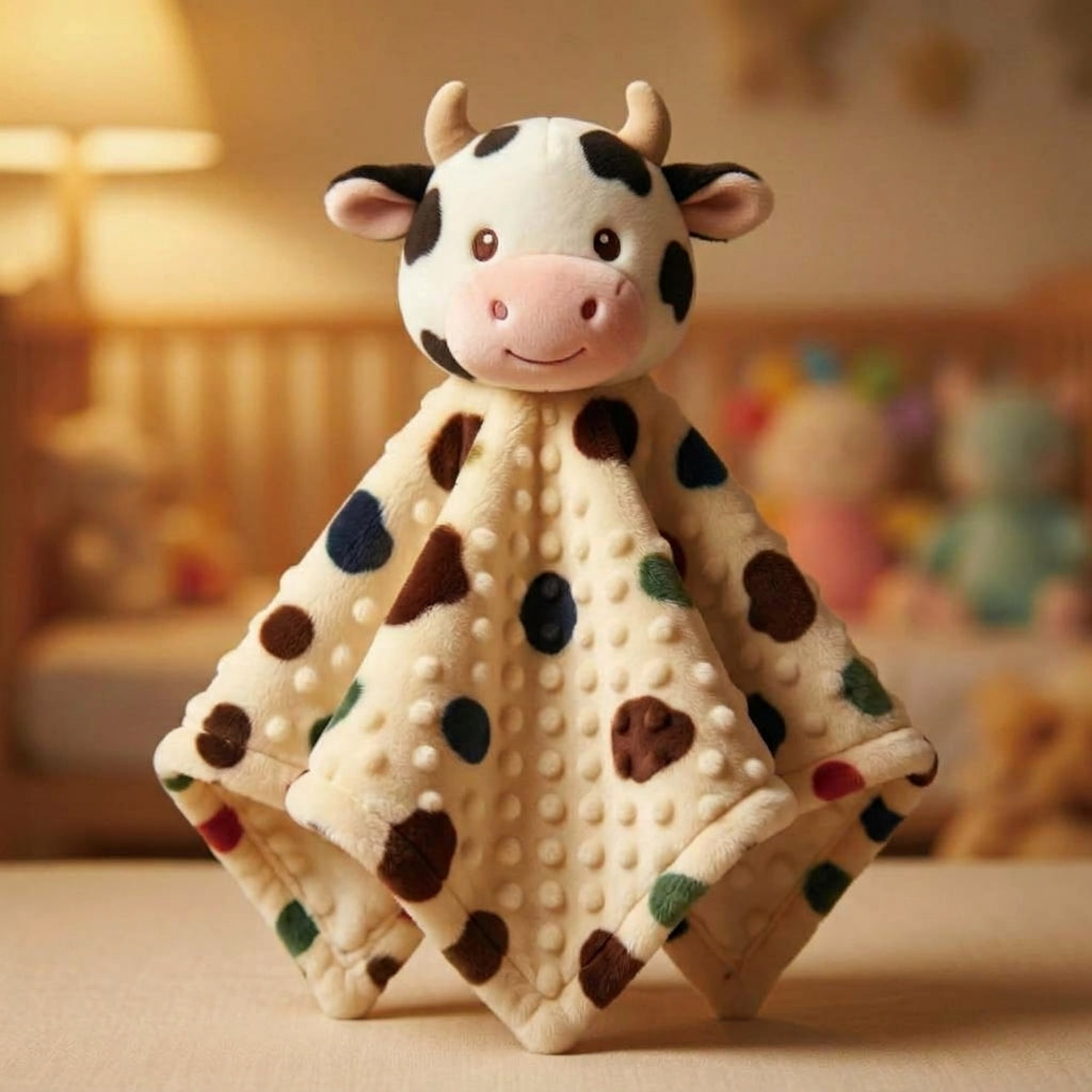 Babydecke mit Plüschtierkopf