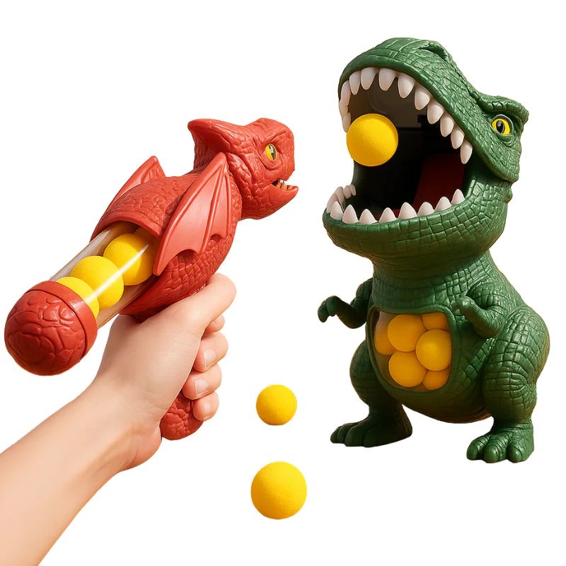 Ball Launcher Toy with Dinosaur Target