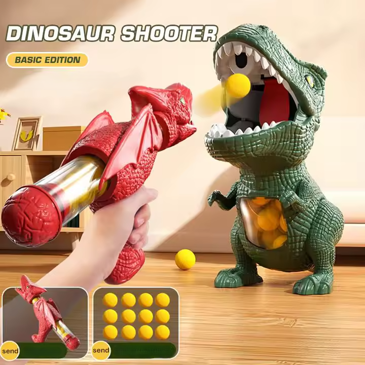Ball Launcher Toy with Dinosaur Target
