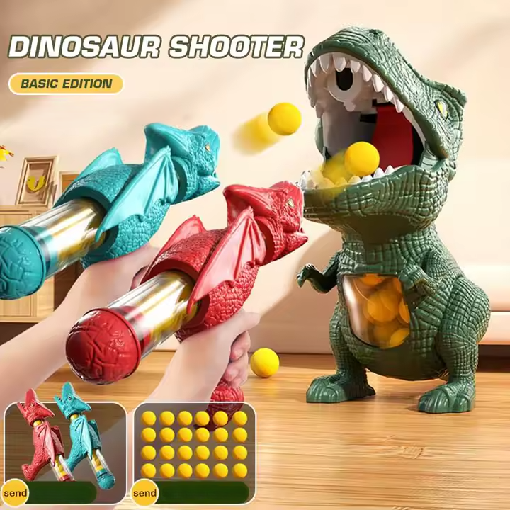 Ball Launcher Toy with Dinosaur Target