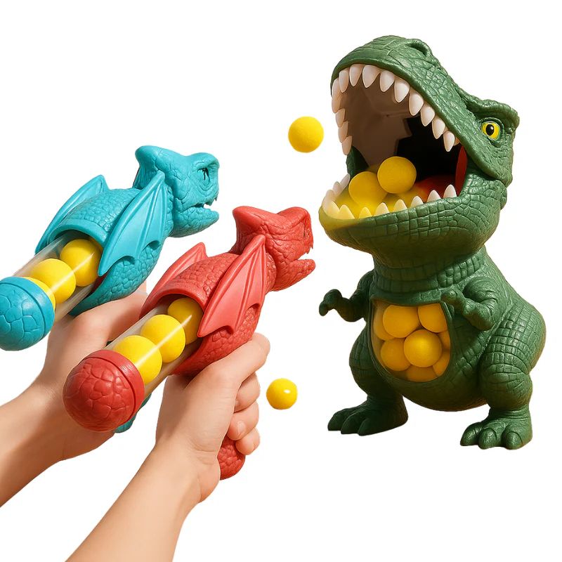 Ball Launcher Toy with Dinosaur Target
