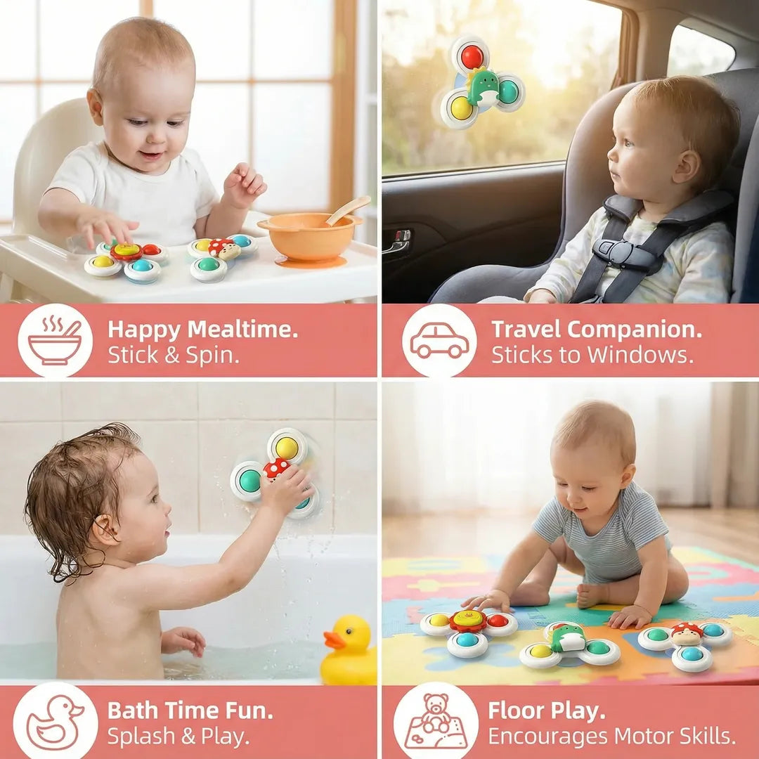 Suction Cup Bath Spinner Toy