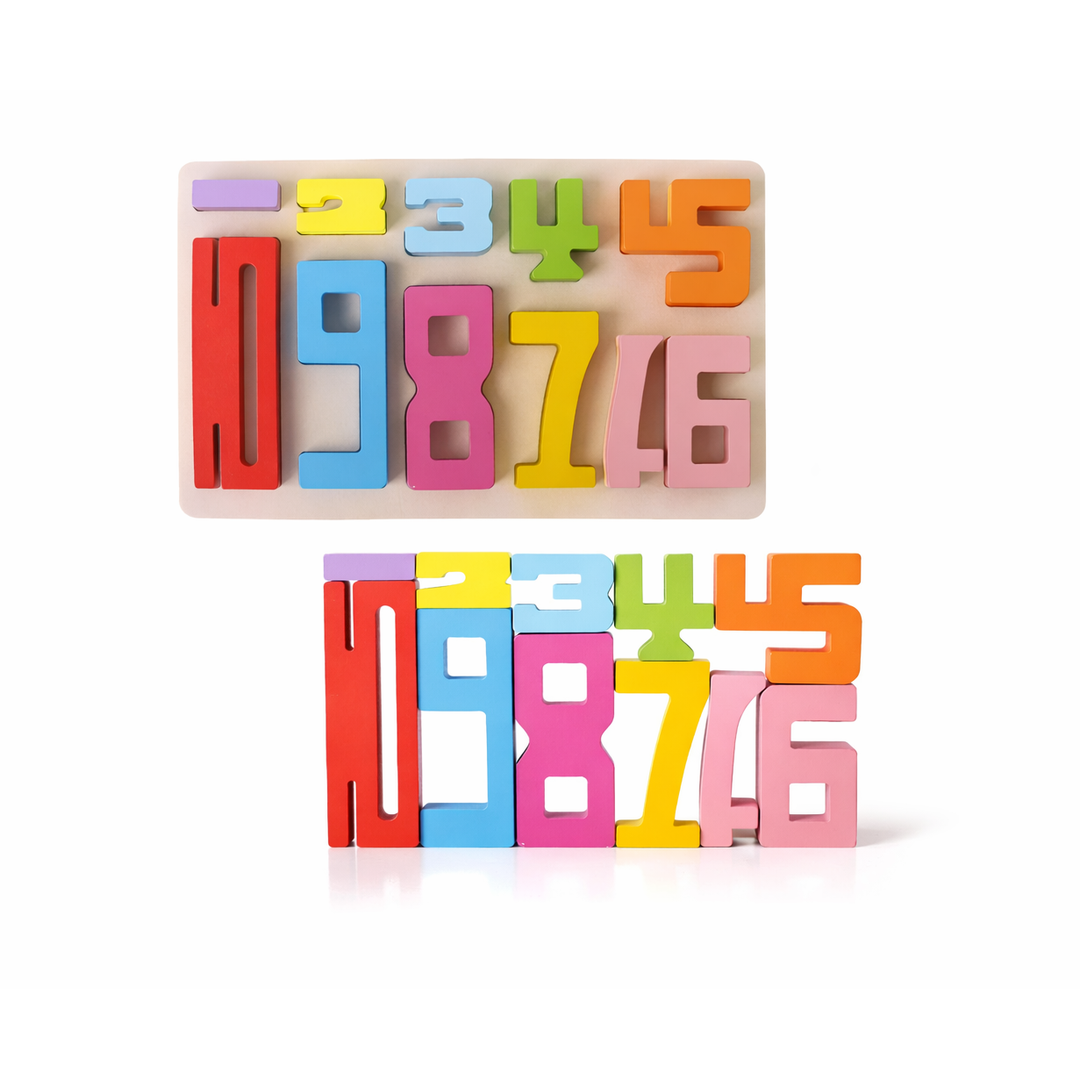 Wooden Number Balance Blocks Set