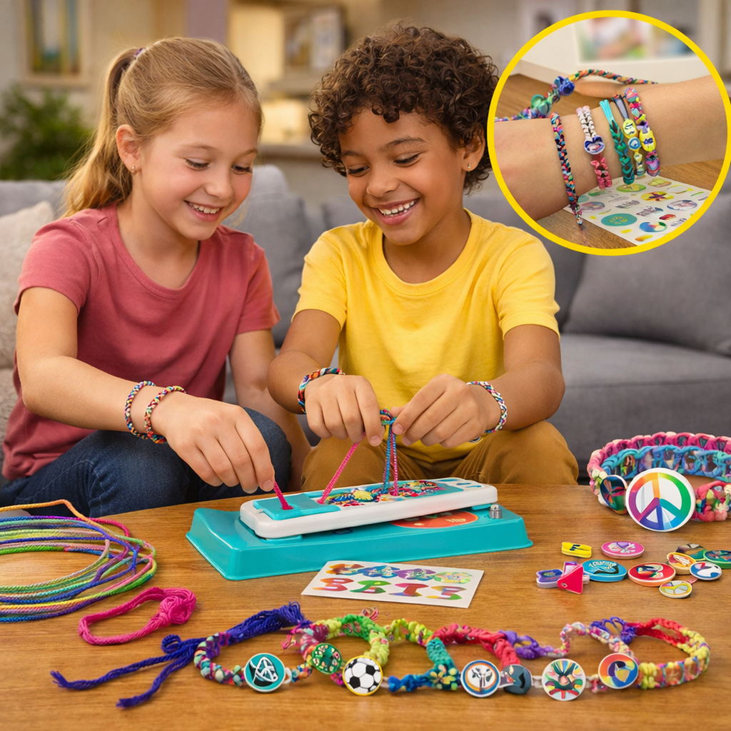 Bracelet Braiding Kit with Manual Weaving Board