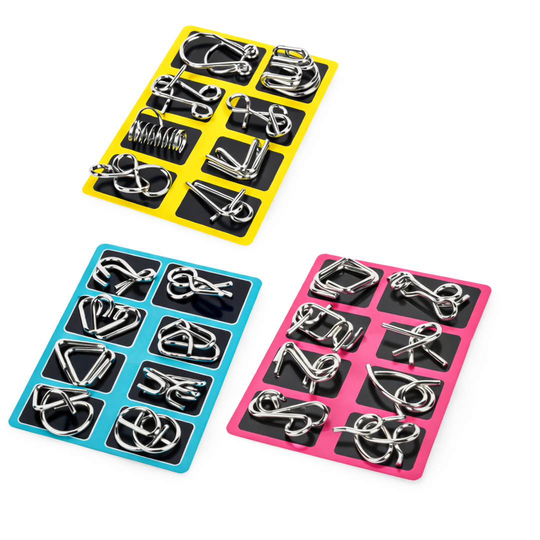 Metal Brain Teaser Puzzle Set