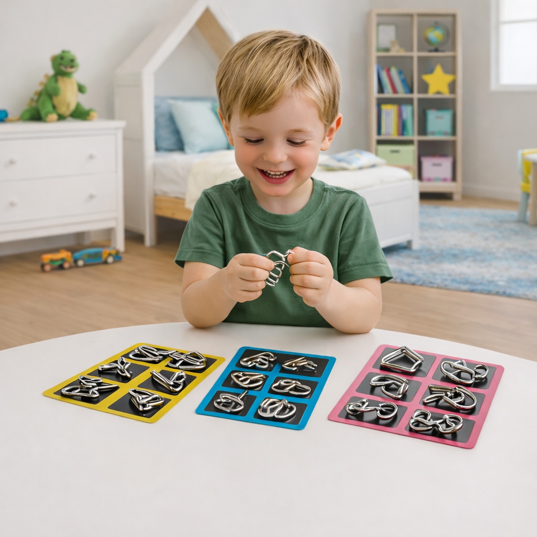 Metal Brain Teaser Puzzle Set