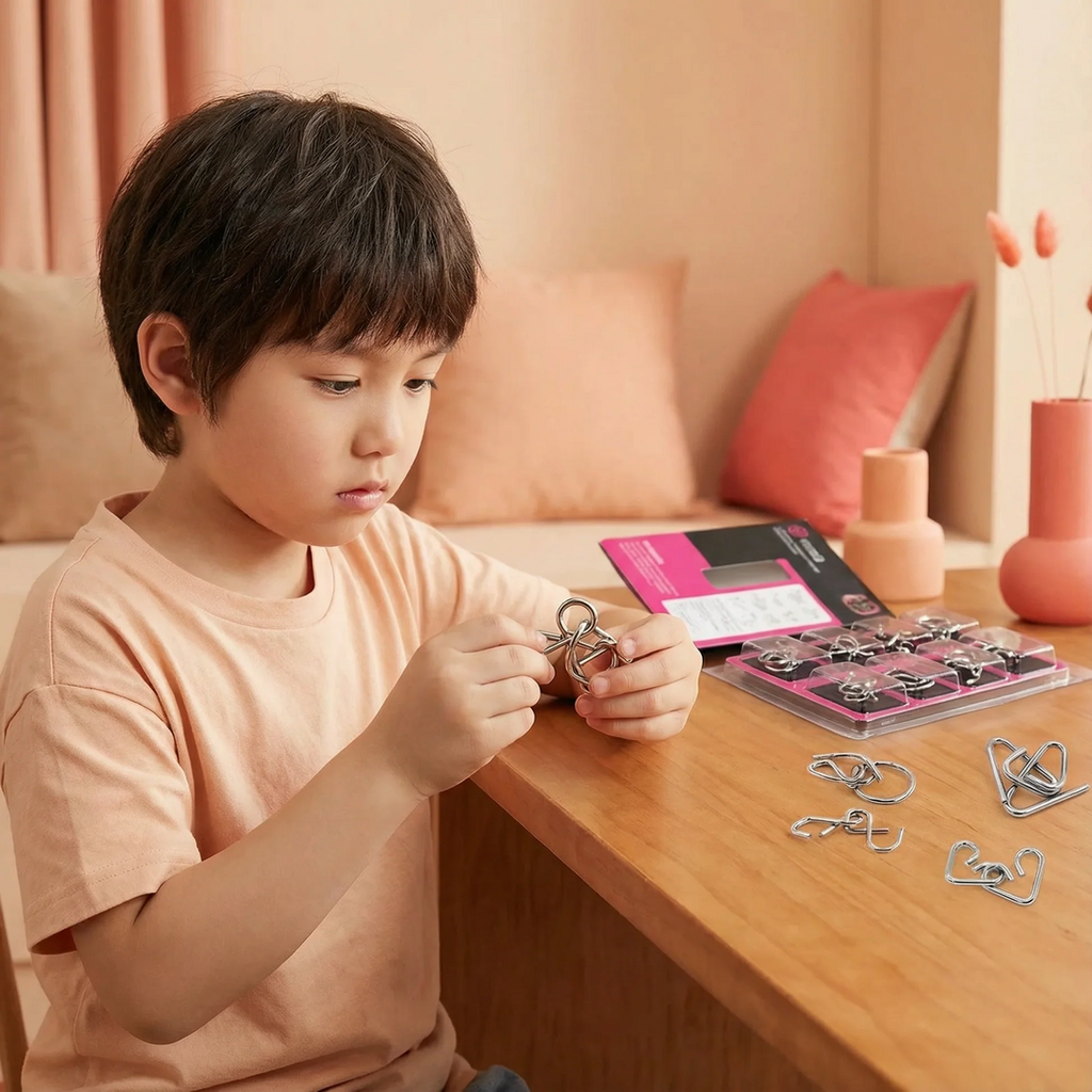 Metal Brain Teaser Puzzle Set