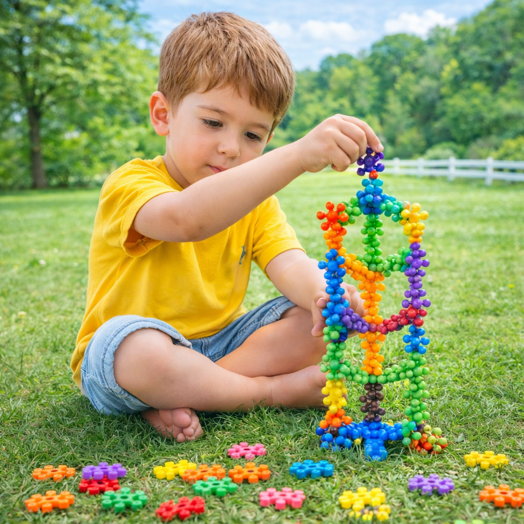 Interlocking Snowflake Building Blocks