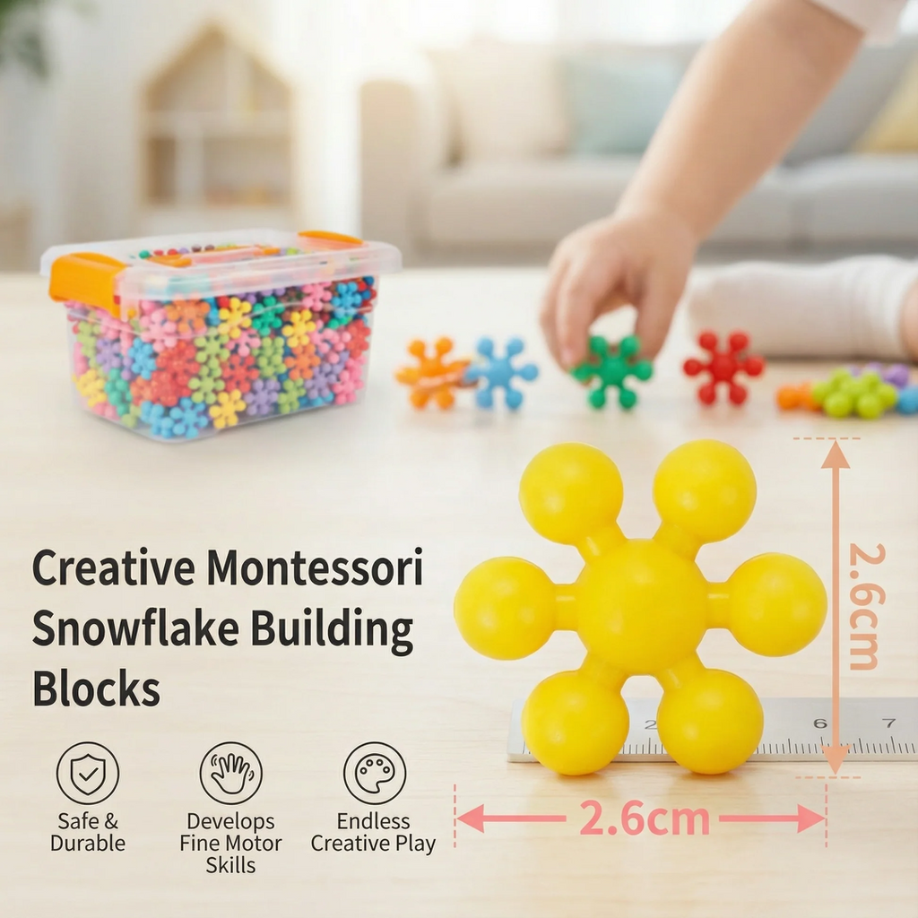 Interlocking Snowflake Building Blocks