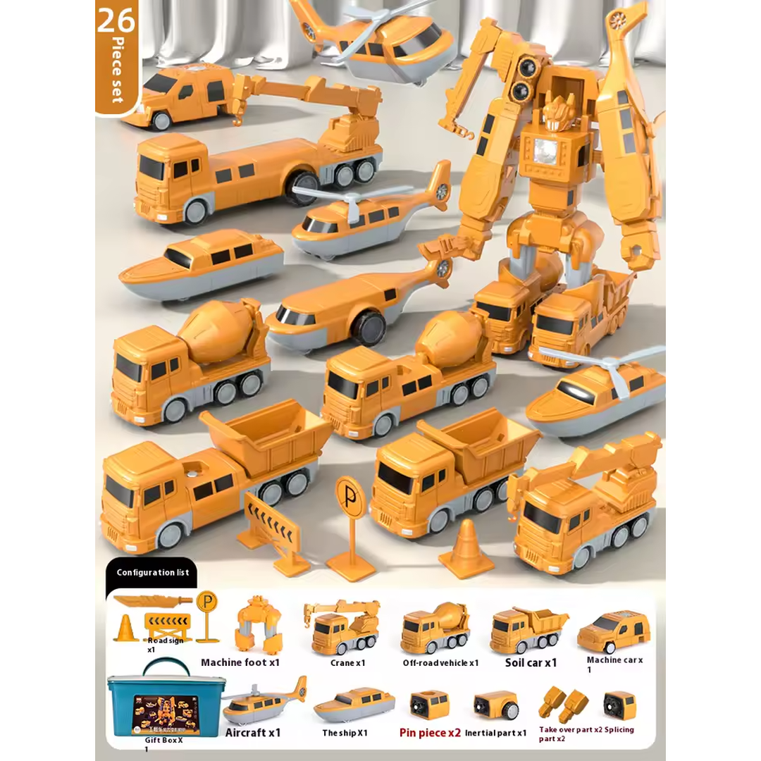 Modular Construction Vehicle Building Toy Set