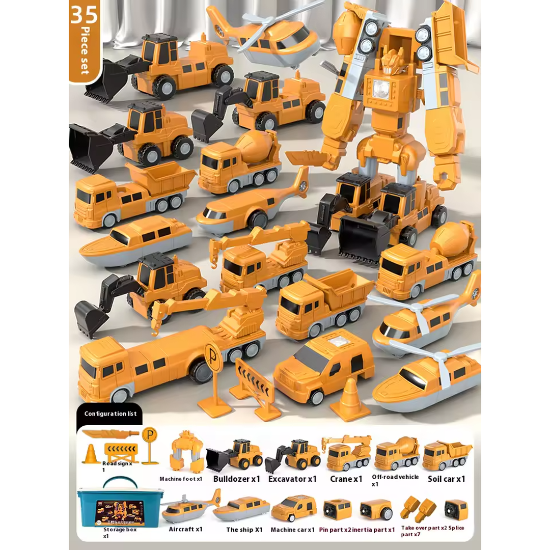 Modular Construction Vehicle Building Toy Set