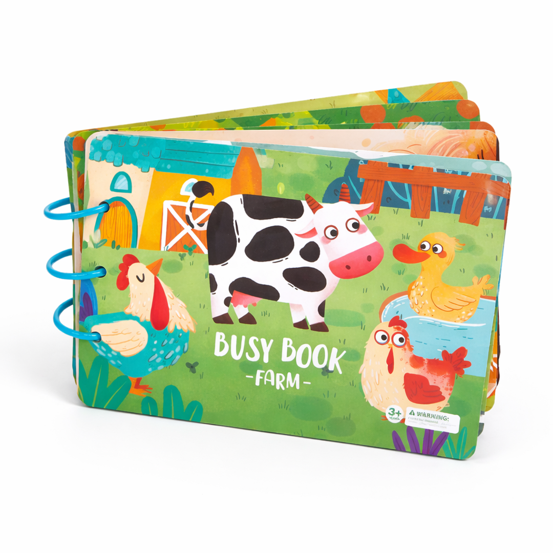 Montessori Busy Book with Removable Velcro Pieces