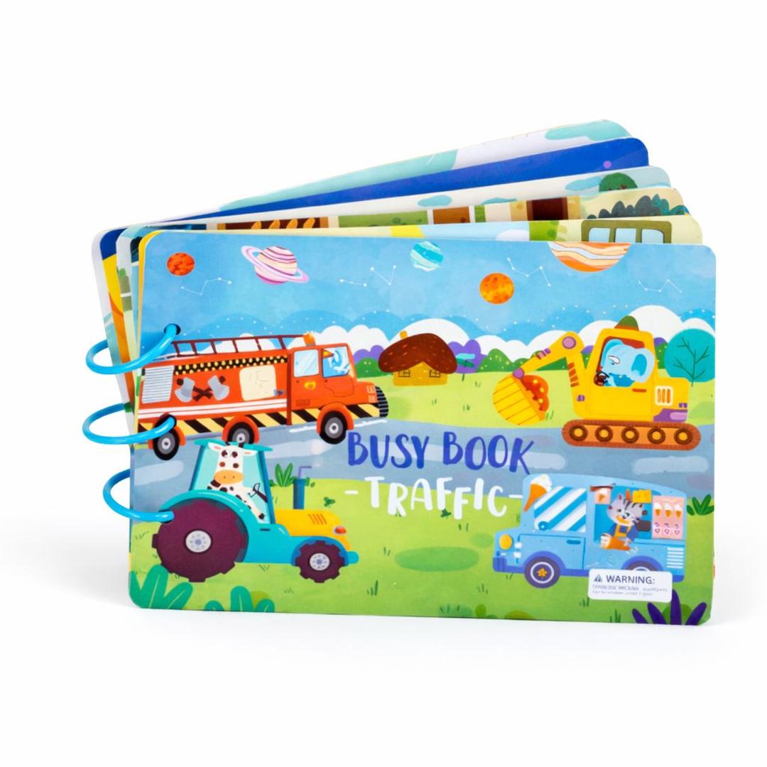 Montessori Busy Book with Removable Velcro Pieces