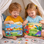 Montessori-busybook med aftagelige velcrostykker