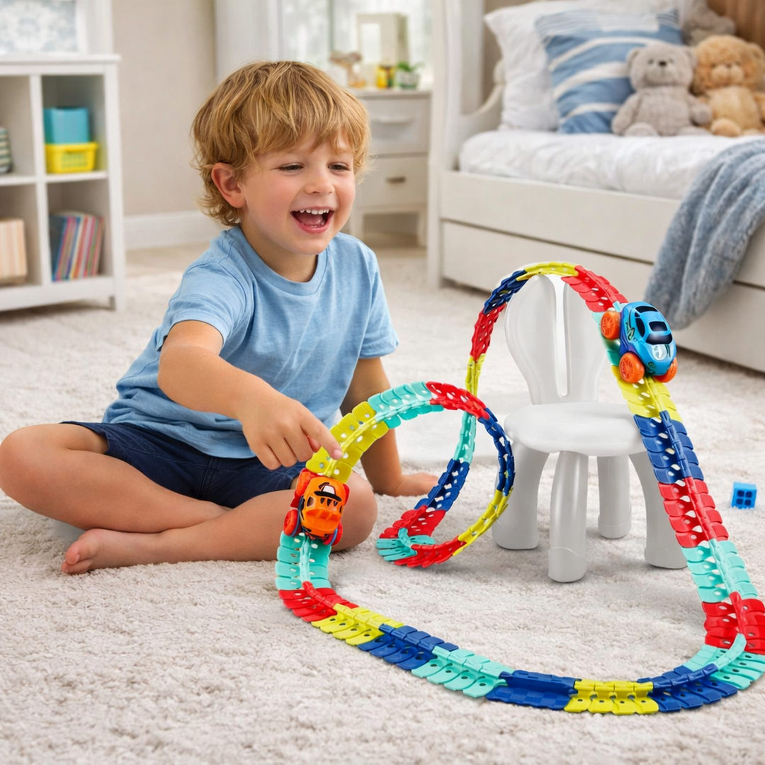 Car Track Toy Set with Loop Track